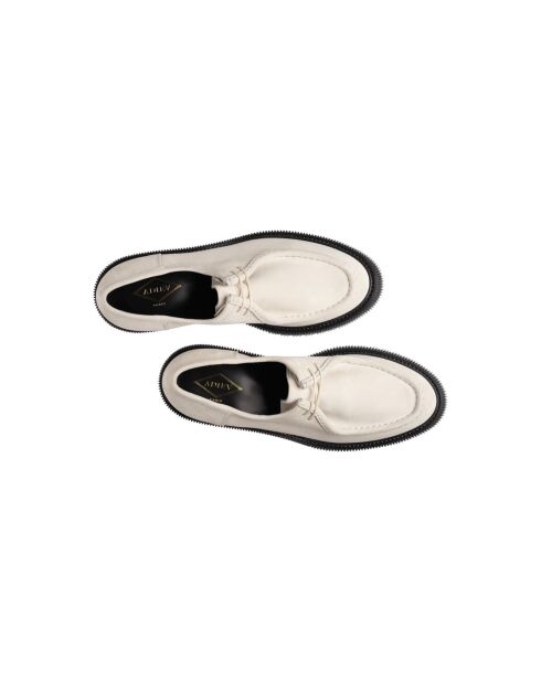 Derbies en cuir suédé ivoires