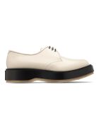 Derbies à lacets en cuir de veau ivoires