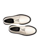 Derbies à lacets en cuir de veau ivoires