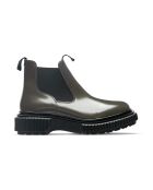 Bottes Chelsea en cuir de veau cactus