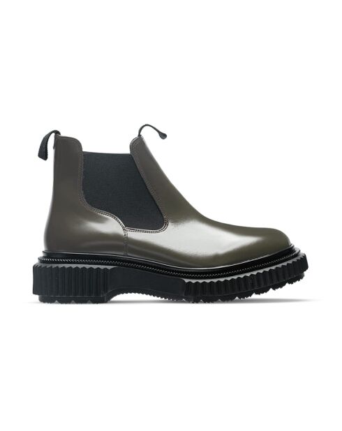 Bottes Chelsea en cuir de veau cactus