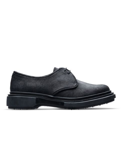 Derbies à lacets en cuir suédé noires