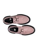 Derbies à boucle en cuir suédé baie de daim