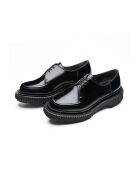 Derbies à lacets en cuir de veau noires