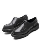 Derbies à lacets en cuir de veau asphalte
