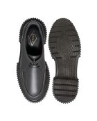 Derbies à lacets en cuir de veau asphalte
