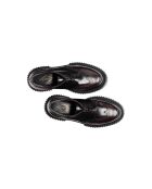 Derbies en cuir suédé noir/bordeaux