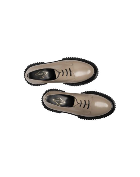 Derbies en cuir de veau beiges