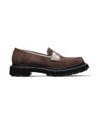 Mocassins en suède et cuir terres