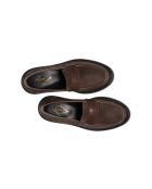 Mocassins en suède et cuir terres