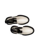 Bottes Chelsea en cuir de veau ivoires