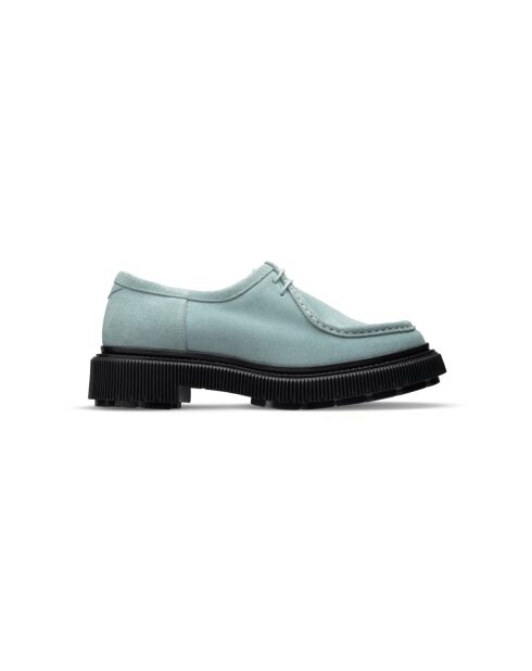 Derbies en cuir suédé bleues