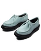 Derbies en cuir suédé bleues