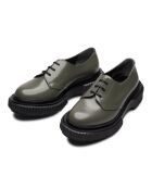 Derbies en cuir de veau vertes