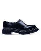 Derbies à fermeture Éclair en cuir de veau noires