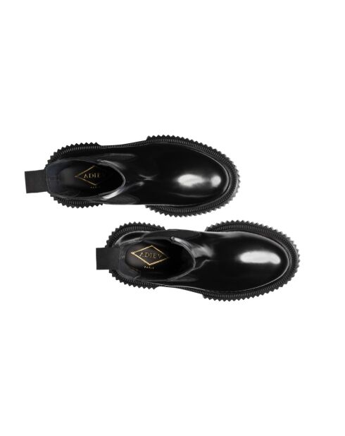 Bottes Chelsea montantes en cuir noires