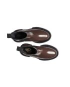 Bottes Chelsea montantes en cuir terres