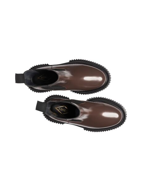 Bottes Chelsea montantes en cuir terres