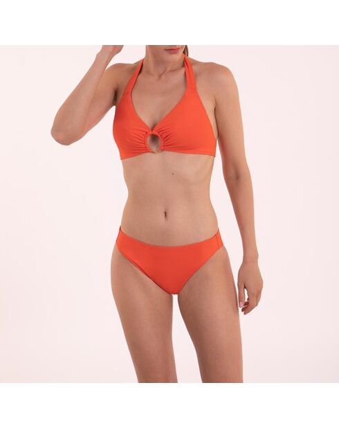 Haut de maillot triangle Angelu paprika