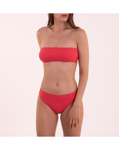 Haut de maillot bandeau Solara corail