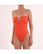 Bañador de una pieza sin tirantes Sokoa paprika