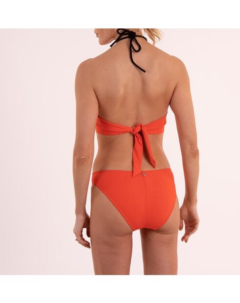 Haut de maillot bandeau Ticuna paprika