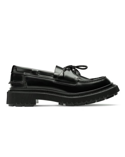 Derbies Bateau en cuir de veau noirs