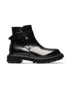 Derbies à boucle en cuir de veau noires