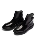 Derbies à boucle en cuir de veau noires