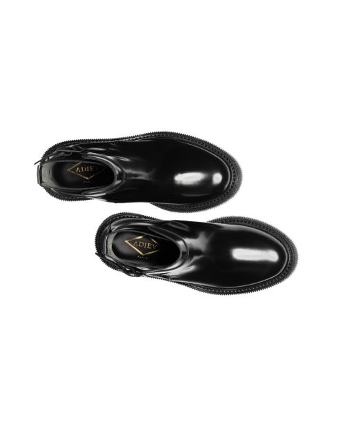 Derbies à boucle en cuir de veau noires