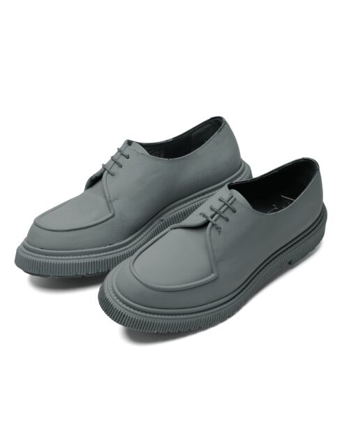 Derbies à lacets en cuir de veau grises