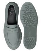 Mocassins en cuir de veau gris