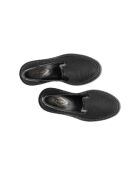 Pantofole nere in mesh e pelle di vitello