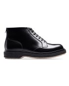 Bottines basses à lacets en cuir noires