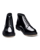 Bottines basses à lacets en cuir noires