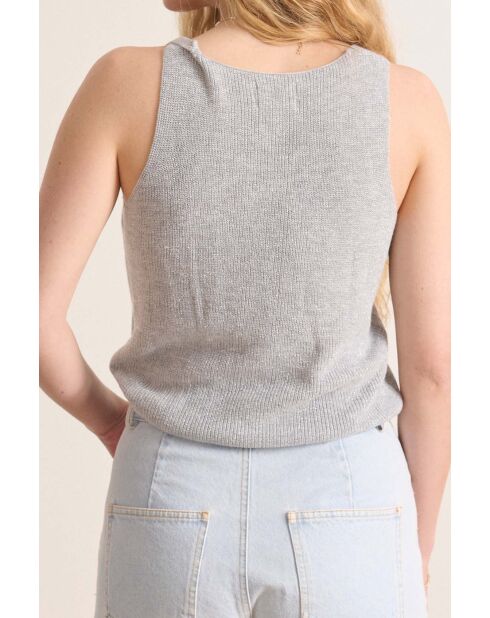 Silbernes Strickoberteil Girolle