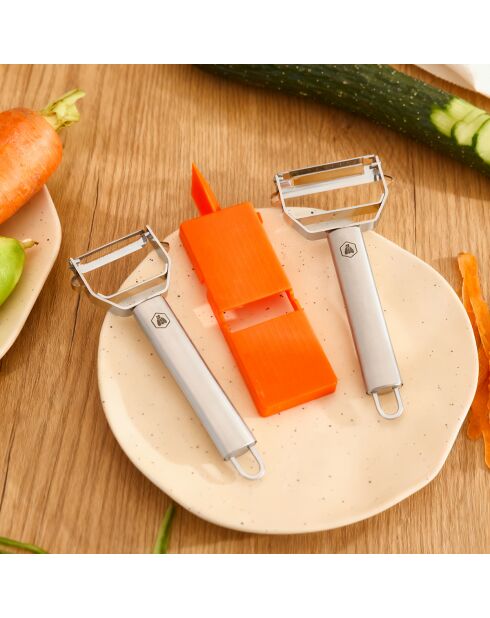 Originele groenteschillerset + julienneschiller + minirasp