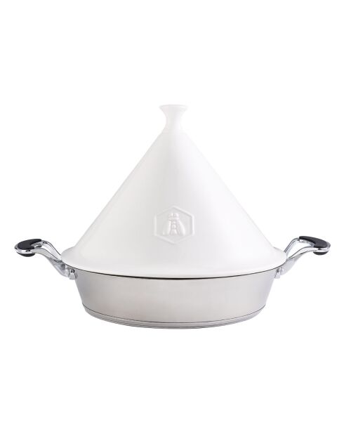 Tajín de acero inoxidable con tapa cerámica 18/8 - 28,5 cm