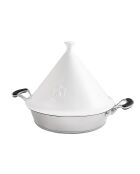 Tajine van roestvrij staal met keramisch deksel 18/8 - 28,5 cm