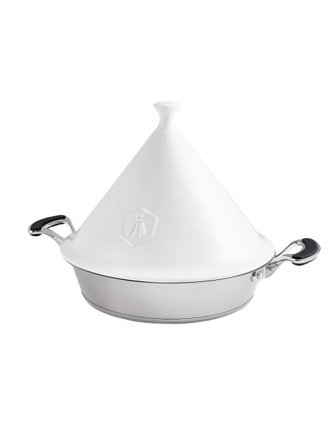 Tajín de acero inoxidable con tapa cerámica 18/8 - 28,5 cm