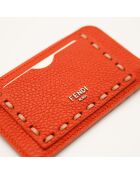 Peekaboo Fendi oranje kaarthouder - 13x8 x1 cm - Nieuw