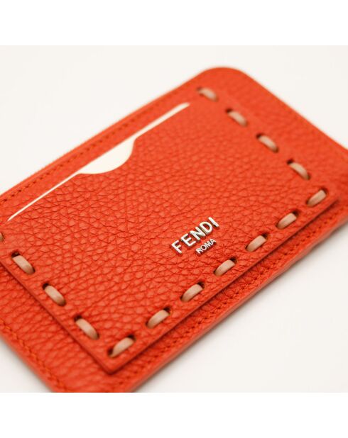 Peekaboo Fendi oranje kaarthouder - 13x8 x1 cm - Nieuw