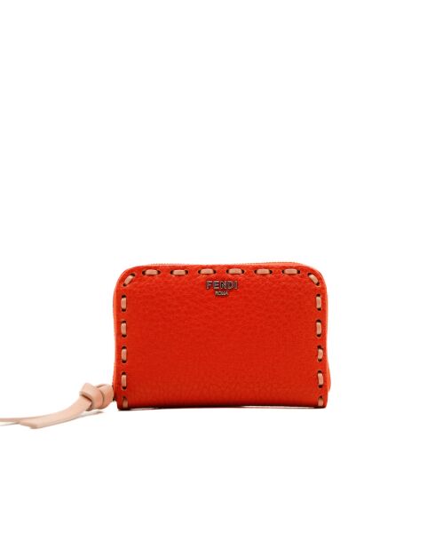 Il mini portafoglio Peekaboo Fendi Orange - 13x8 x2 cm - Nuovo