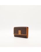 Portafoglio lungo The Macadam Celine Brown - 17x9 cm - Buone condizioni