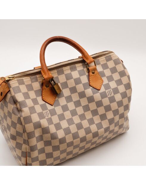 The Speedy 30 Damier Azur Louis Vuitton lichtbeige - 30x21x17 cm - Zeer goede staat