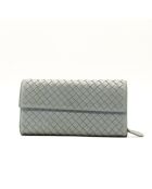 La billetera Intrecciato de Bottega Veneta gris - 19x10,5 cm - Buen estado