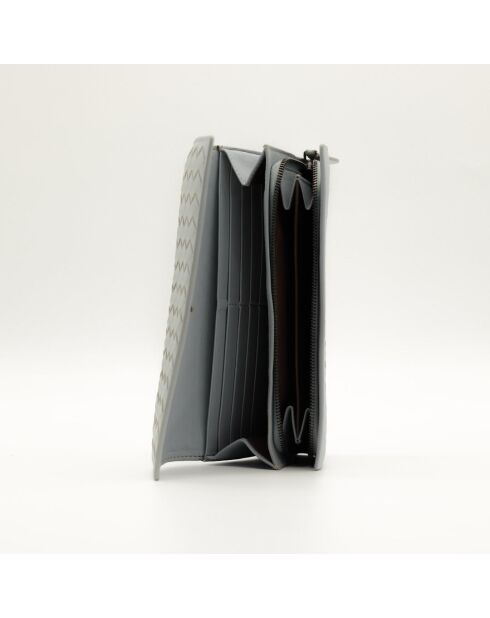 La billetera Intrecciato de Bottega Veneta gris - 19x10,5 cm - Buen estado