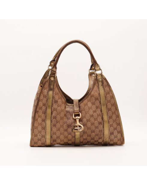 La Jackie Gucci marrone - 45x40x15 cm - Buone condizioni con diversi segni visibili di usura