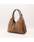 La Jackie Gucci marrone - 45x40x15 cm - Buone condizioni con diversi segni visibili di usura
