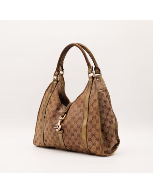 La Jackie Gucci marrone - 45x40x15 cm - Buone condizioni con diversi segni visibili di usura